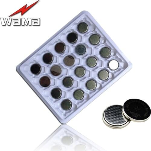 20pcs/lot Wama LIR2032 3.6V Rechargeable Li-ion Batteries Replace CR2032 Button Coin Cell Battery New