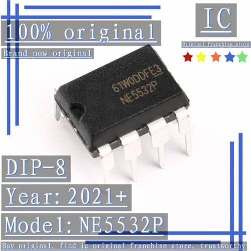 2021+100% Brand new original 10PCS-50PCS NE5532P DIP-8 Dual operational amplifier, low noise