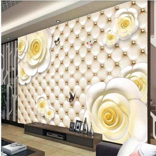 3D wallpapers relief flower wallpapers soft pack background wall wallpaper for walls 3 d for living room