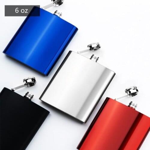 4pcs 6 oz Portable Stainless Steel Hip Flask Flagon Whiskey Wine Pot Bottle Travel Drinkware