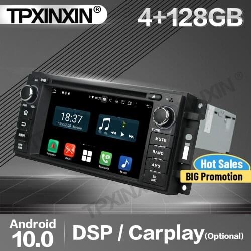 4+128G Carplay Car Radio 2 Din Stereo Receiver Android For Jeep Compass Wrangler universal GPS Navigation Player Audio Head Unit