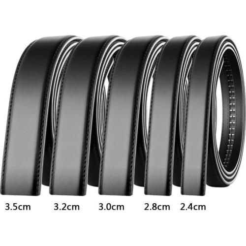 Without head belt male automatic buckle 3.2cm leather belt 3.0 pure cowhide 2.4cm headless 3.5 without buckle belt female