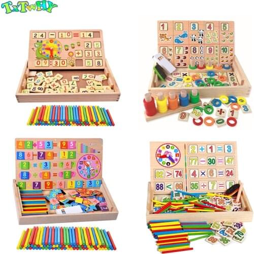 Montessori Wooden Math Kids Toys For Children Preschool montessori materials sensory toys montessori educational wooden gift