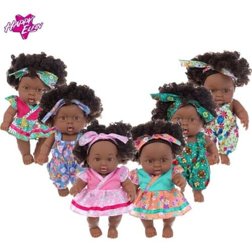 1pcs 20cm multi style African black baby explosion head black skin baby toy