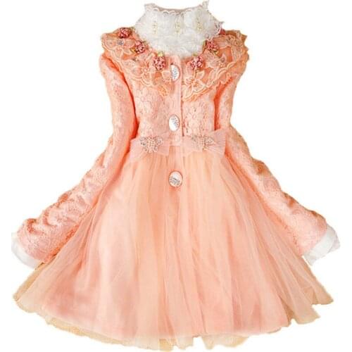 Childrens clothes girls pink coat the spring and autumn period and the new bud silk coat dust coat