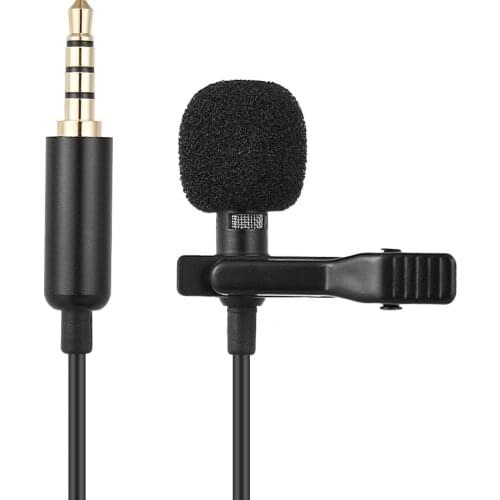 Andoer EY-510A Mini Portable Clip-on Lapel Lavalier Condenser Mic Wired Microphone for iPad Android Smartphone DSLR Camera