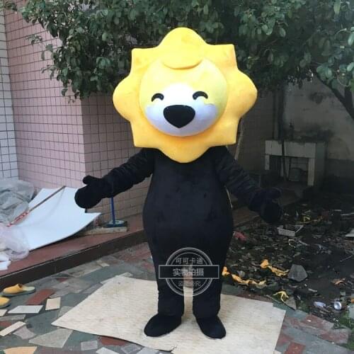 Lion Mascot Costume Black Lion Lovely Cartoon Appearance Mascot Adult Animal Cosplay Theme Mascotte Carnival Costume Halloween