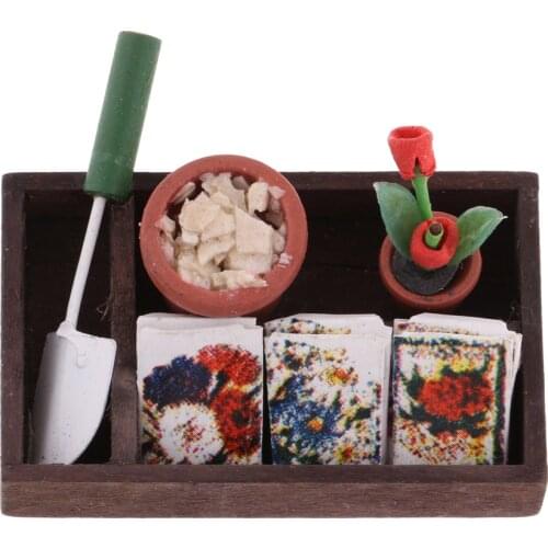 1/12 Scale Dollhouse Miniature Furniture Wooden Box Horticulture Gardening Doll House Box Kit