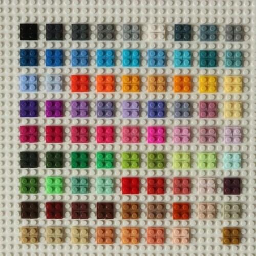 LoveBlock Plate 1x1 Building Block MOC Parts DIY LOGO Pixel Art QR Code Brick Mosaic Toys 88 Colors Creative 3024 580pcs/Lot