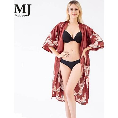 MJ169A MaiJee Modis Bridal Robes Vestaglia Sposa Bata Novia Sexy Robe Team Bride Satin Robe Cetim Bridesmaid Robes Bata Mujer