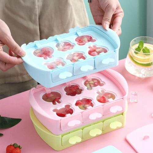 Multi Color Ice Cream Mould Grid DIY Cute Cube Tray
