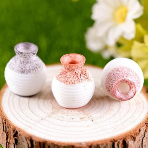 Simulation Vase Mini Jardiniere Resin Craft Miniature Plant Fairy Garden Accessory Creative Photography Props DIY Decor