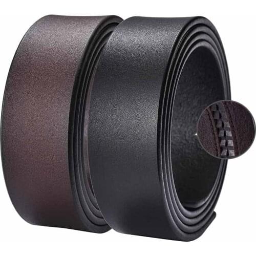 Genuine Leather Belt for Men No Buckle3.5cm Mens Automatic Buckle Belt Without Buckle High Quality Cowhide Leather Belt