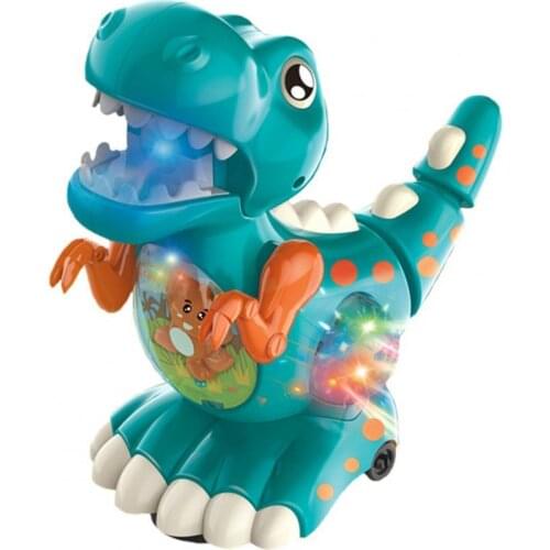 Musical Tyrannosaurus Model Light Effect Universal Direction Driving Cartoon Dinosaur Tyrannosaurus Model Figure for Education
