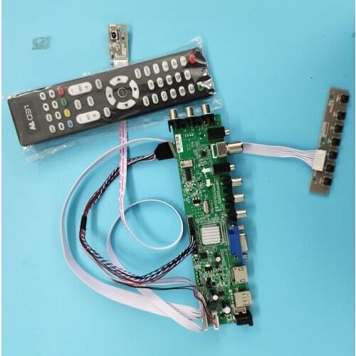 Kit For LTN170CT10 40pin remote 1920X1200 DVB-T DVB-T2 Signal controller board digital WLED TV LVDS USB HDMI G01 VGA AV LED 17"
