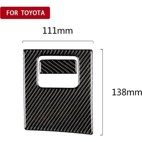 2pcs Car Interier Stickers Carbon Fiber Car Main Driving Storage Box Handle Cover Trim Sticker for Toyota Camry 2018-2019