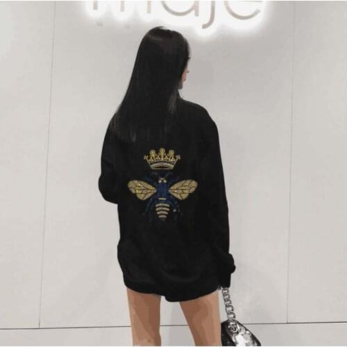 New Loose design Sweatshirt Women Diamond stone Hoodies Girl Korean Style Top Hoodies Female