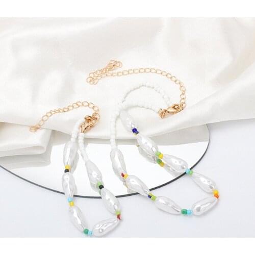 Origin Summer Fashion Irregular Baroque Pearl Chokers Necklaces for Women Multicolor Beads Pearls Pendant Necklace Jewelry