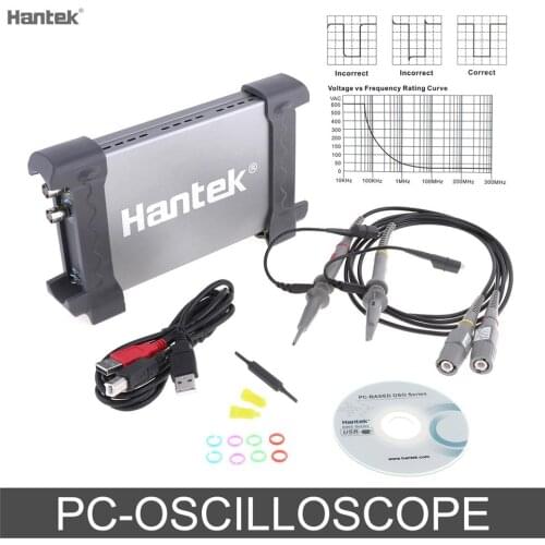 Hantek Official 6022BE Laptop PC USB Digital Storage Virtual Oscilloscope 2 Channels 20Mhz Handheld Portable Osciloscopio