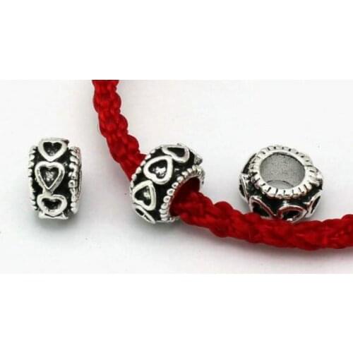 20pcs/lot Tibetan Silver spacer big hole Loose Bead Spacer Beads Connectors for DIY Jewelry Making bracelet fh5s