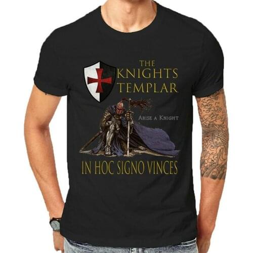 In Hoc Signo Vinces Religious Knights Templar Christian Warrior T-Shirt. Summer Cotton O-Neck Short Sleeve Mens T Shirt New