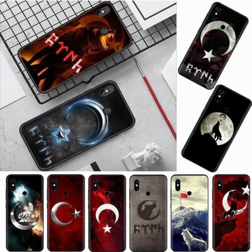 Turkey turkish flag wolf Accessories Phone Case For Xiaomi Redmi mi note max 3 5 6 8 9 10 t S SE lite pro Soft Silicone Shell