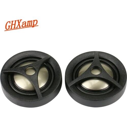 GHXAMP 1 Inch Dome Car Modified Treble Home Speaker Tweeter Titanium Film 4OHM 15W 2PCS