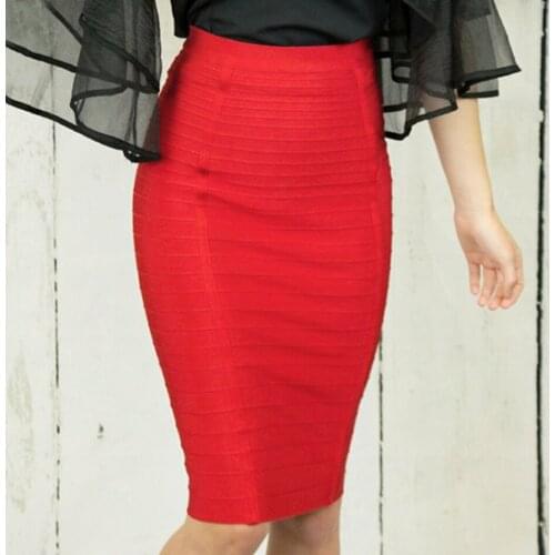 High-quality 2021 new womens sexy multi-color zipper rayon bandage skirt tight-fitting adult club party pencil skirt
