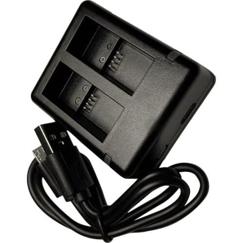 1pc Double Port Slot Battery Charger for Gopro 9 Black Sport Camera Accessory with USB Cable for Travel