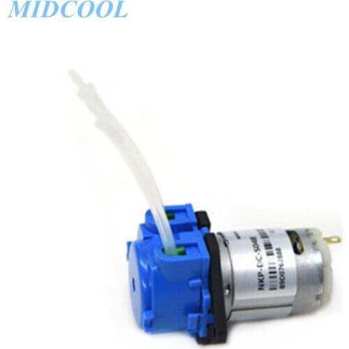 12V NKP Small Flow Rate and Low Pressure Peristaltic Dosing Pump with Power Supply Peristaltic PumpBlue Color