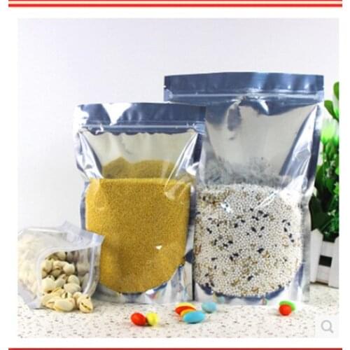 15cm*22cm+4CM,100pcs zip lock Seal aluminum foil bag,packing bags free shipping