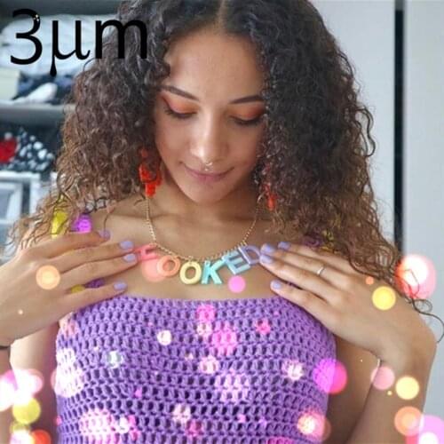 3UMeter Custom Crystal Personalize Choker Name Necklace Baby Necklace Pendant Fascinating collier ras du cou for Women