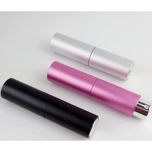500pcs 8ML Mini Portable Refillable Aluminum Perfume Bottle With Sprayer Empty Portable Perfume Tube For Traveler
