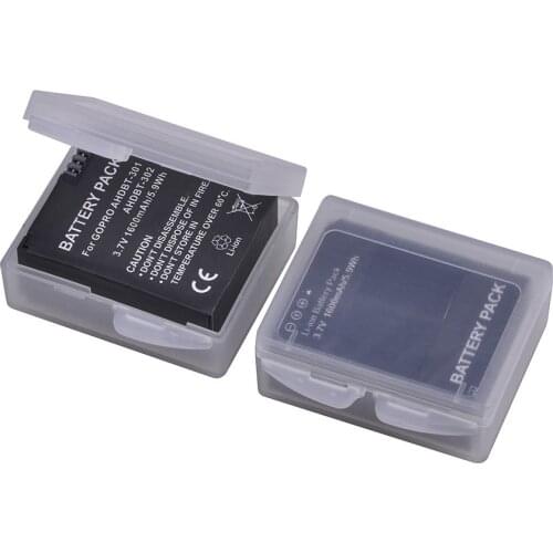 2pc 3.7V 1600mAh Battery Pack for GoPro Hero3 Gopro Hero 3 hero3 3+ Battery for GoPro HERO3 black/silver/white Action Cameras