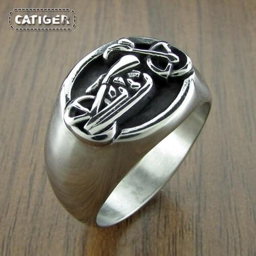 Free Shipping Punk Silver color Black Motor Biker Ring 316L Stainless Steel Motorcycle Ring