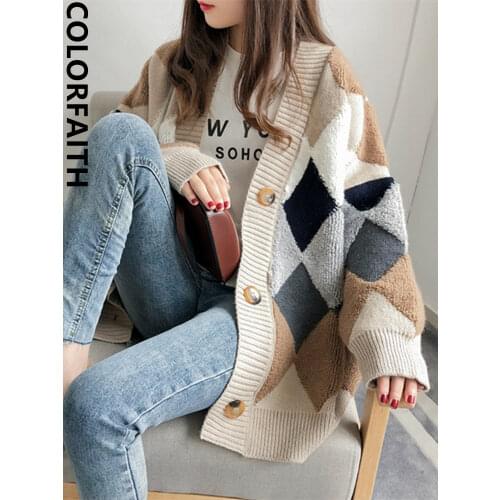 Colorfaith Plus Size Women's Cardigans