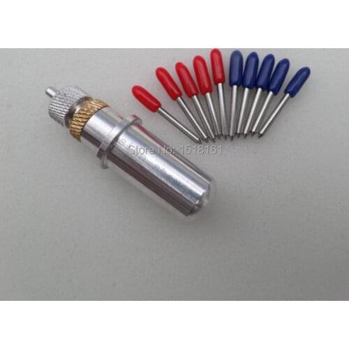 Free Shipping 1 Roland 14MM Blade Holder +15 pcs 30 45 60 Roland Blades helo Refine Vinyl Cutter Plotter Cutting Blades