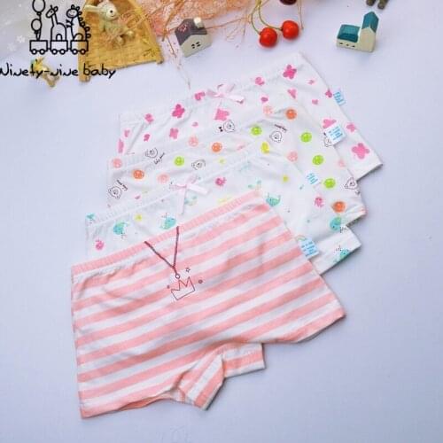 Childrens Boxer Underwear Girls Cotton Cute Cartoon Printing Underpants Breathable & Comfortable Panties for Girls 12pcs/pack