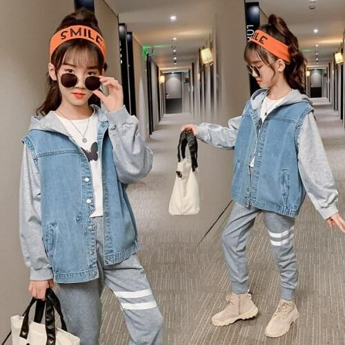 Girls Babys Coat Jacket Outwear 2021 Princess Jean Winter Autumn Overcoat Top Zipper Cardigan Childrens Clothing