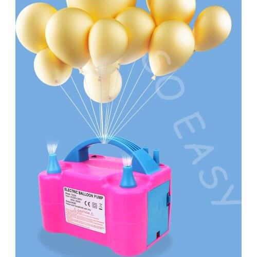 1pc Eu Plug High Voltage Double Hole Air Compressor Electric Balloon Inflator Pump Air Blower Balloon Pump