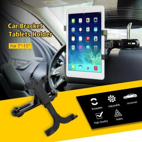 KISSCASE Adjustable Car Bracket Back Seat Mount Tablet Holder Stand For iPad 1 2 3 4 8 Air 7''-11'' Headrest Tablet Holder