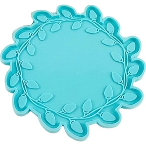 Lacework Coaster Epoxy Resin Mold Cup Mat Pad Silicone Mould DIY Crafts Decorations Ornaments Casting Tool