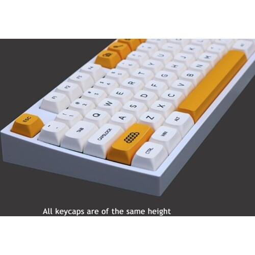 LX9B 140 Keys/set QX Profile Honey Milk Theme Keycaps for cherry MX Kailh Gateron Switches PBT Dye Sublimation Key