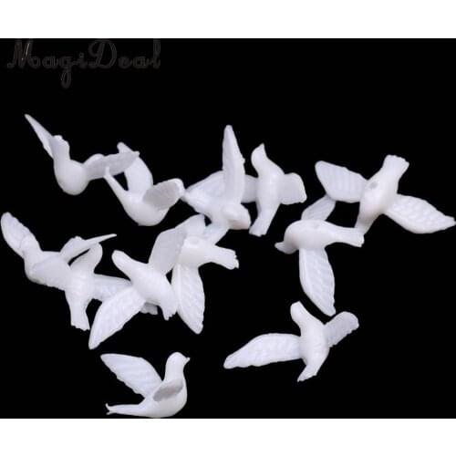 MagiDeal Novelty 12Pc Baby Shower Christening Table Confetti Pigeon DIY for Wedding Bridal Engagement Ceremony Table Decor S/M/L