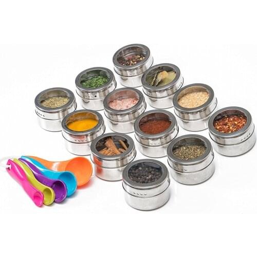 Single Stainless Steel Dustproof Visual Multifunctional Seasoning Pot Practical Outdoor Portable Barbecue Seasoning Kitchen Tool