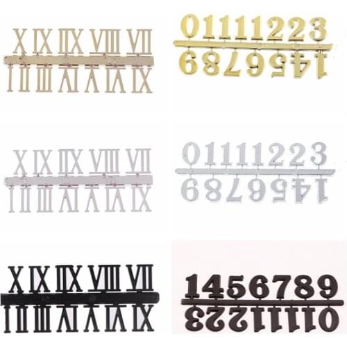1 Set Roman Numerals Or Arabic Numerals Clock Accessories For Quartz Clock Dial Repair DIY Clock Replacement Mechanism