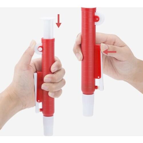 PIPETTE PUMP 25ml Red Plastic Pipette pump For Laboratory Pipettes Tubes , 1pcs