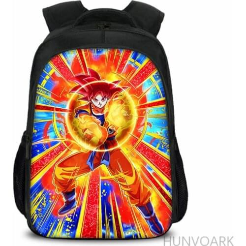 16 Inch Anime GOKU 3D Children School Bags Orthopedic Backpack Kids School Boys Girls Mochila Infantil Catoon Bag