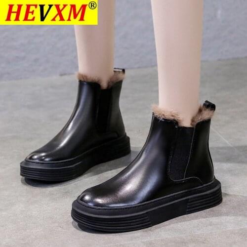 2020 Autumn Thick-soled Short Boots Comfortable And Simple All-match Martin Boots Chelsea Smoke Boots Chunky Womens Shoes