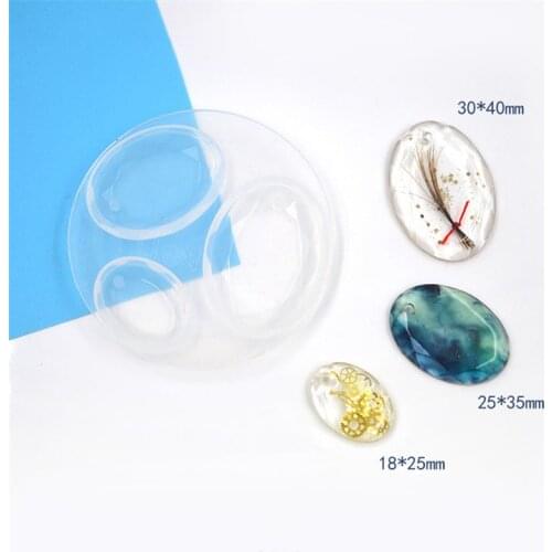 Epoxy Drop Tape Hole Elliptical Drop Shape Pendant DIY Key Ring Earrings Necklace Gem Silica Gel Mold Jewelry Ornaments Crafts
